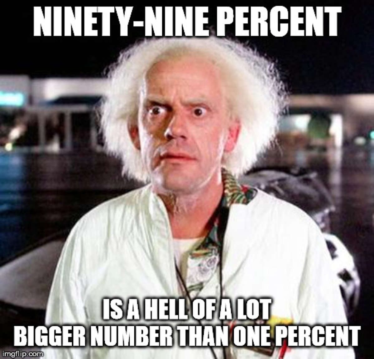 Doc Brown of Back to the Future (1985) delivers a line he never said