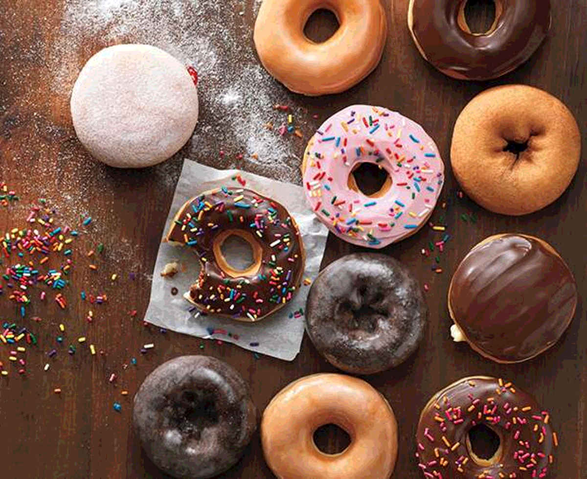 A selection of Dunkin donuts