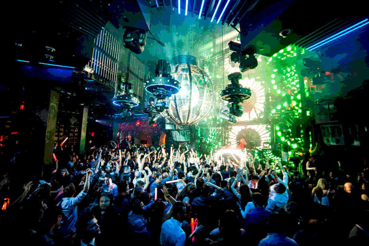 Clubbers enjoy dancing to the music at Marquee Las Vegas