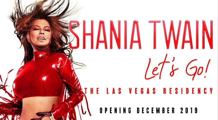 A poster for the Shania Twain Let's Go Las Vegas residency